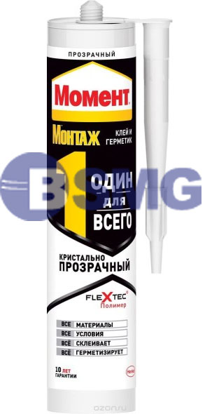 სამონტაჟო წებო "მომენტი მონტაჟი კრისტალურად გამჭვირვალე" 290გრ   020085