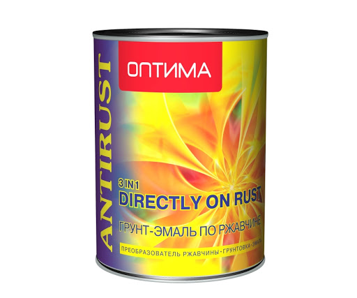 8908 ”ОПТИМА" გრუნტი-ემალი ჟანგზე 3в1თეთრი 2,7 კგ   007368