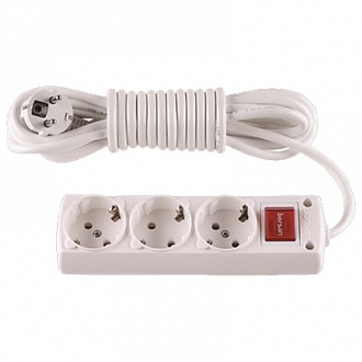 BR-1563-3 დამაგრძელებელი 3-ნი დ/მ  3 მეტრი ჩამრთველით  001989