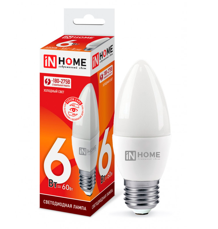 ლედ სვეჩი-ვც 6ვტ ე27 6500კ 540ლმ ინჰოუმ   021097