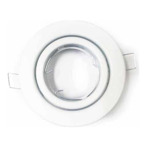 3469 - GU10 სახლის მრგვალი მოძრავი თეთრი  008315