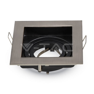 3598 - GU10 ოთხკუთხედი    კორპუსი  სატინ ნიკელი  008324