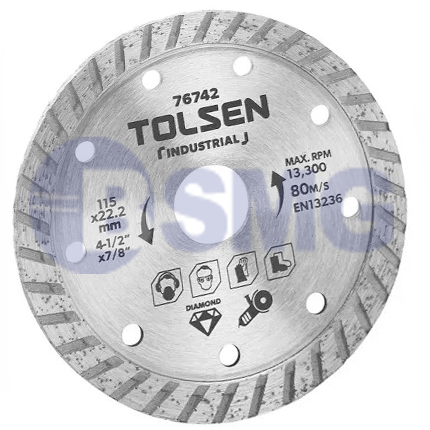 TOL451-76747 მეტლახის საჭრელი დისკი 230X22.2mm 10mm	 013743