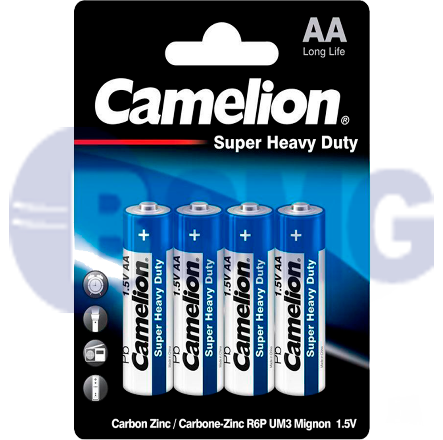 Camelion ელემენტი R6P-BP4B  Super Heavy Duty, ცისფერი, AA ზომა, 4ც-შე,  R6P-BP4B (4260033151049)  012650