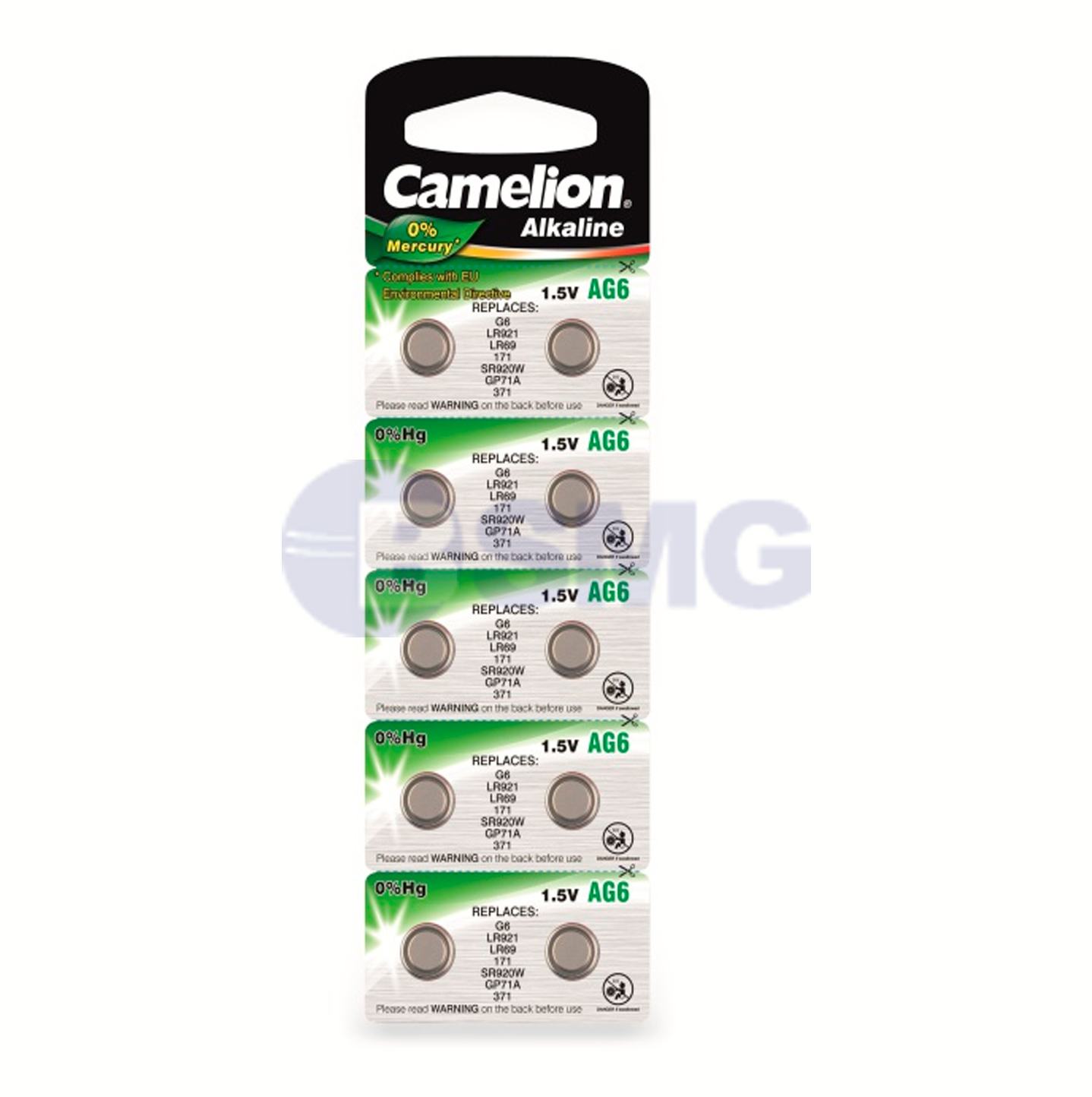 4943 Camelion Alkaline  AG6 ელემენტი-ღილაკი, 10ც შეკრა AG6-BP10(0%HG)  014832