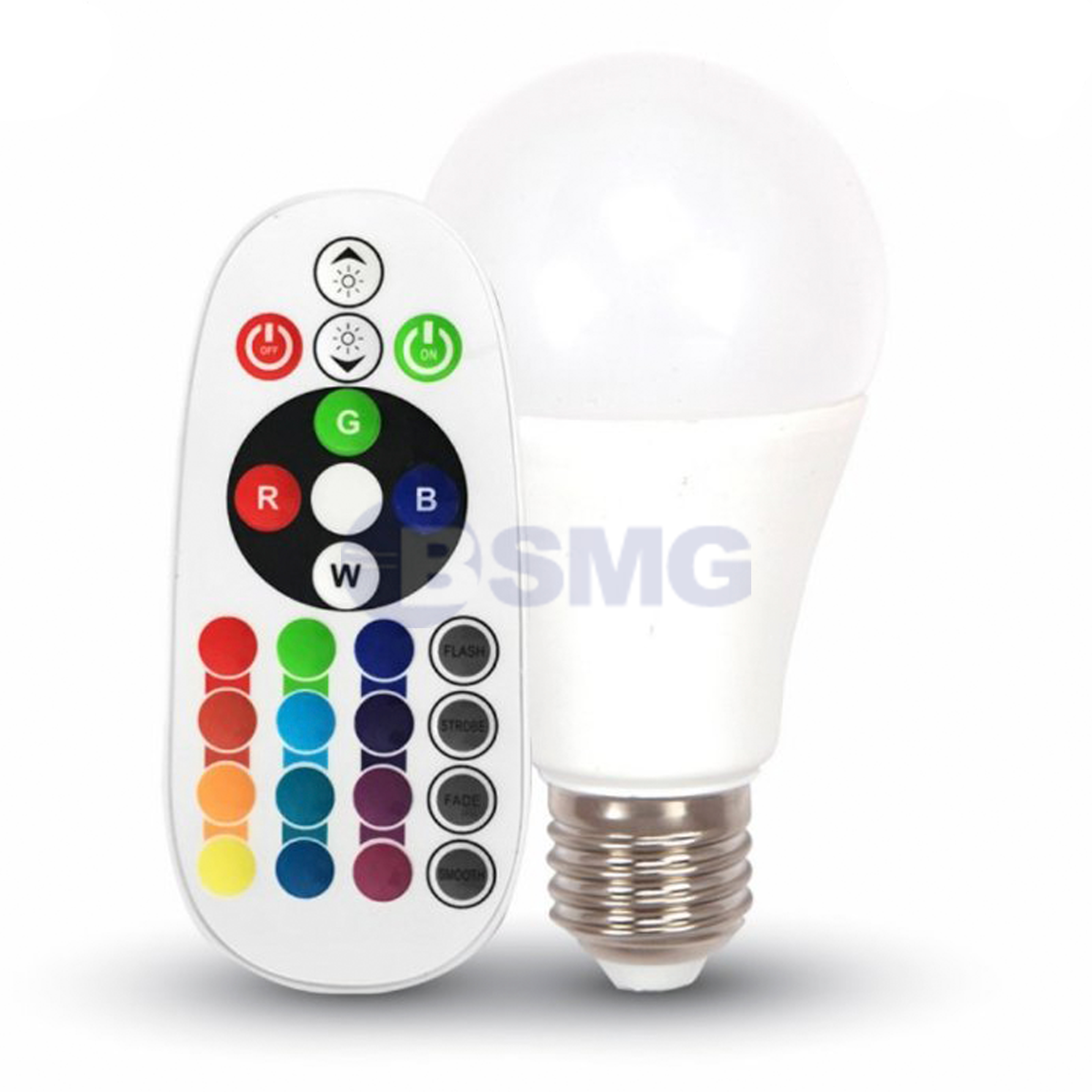 7151 - ნათურა 6W E27 A60 RGB REMOTE CONTROL 6400K    012053
