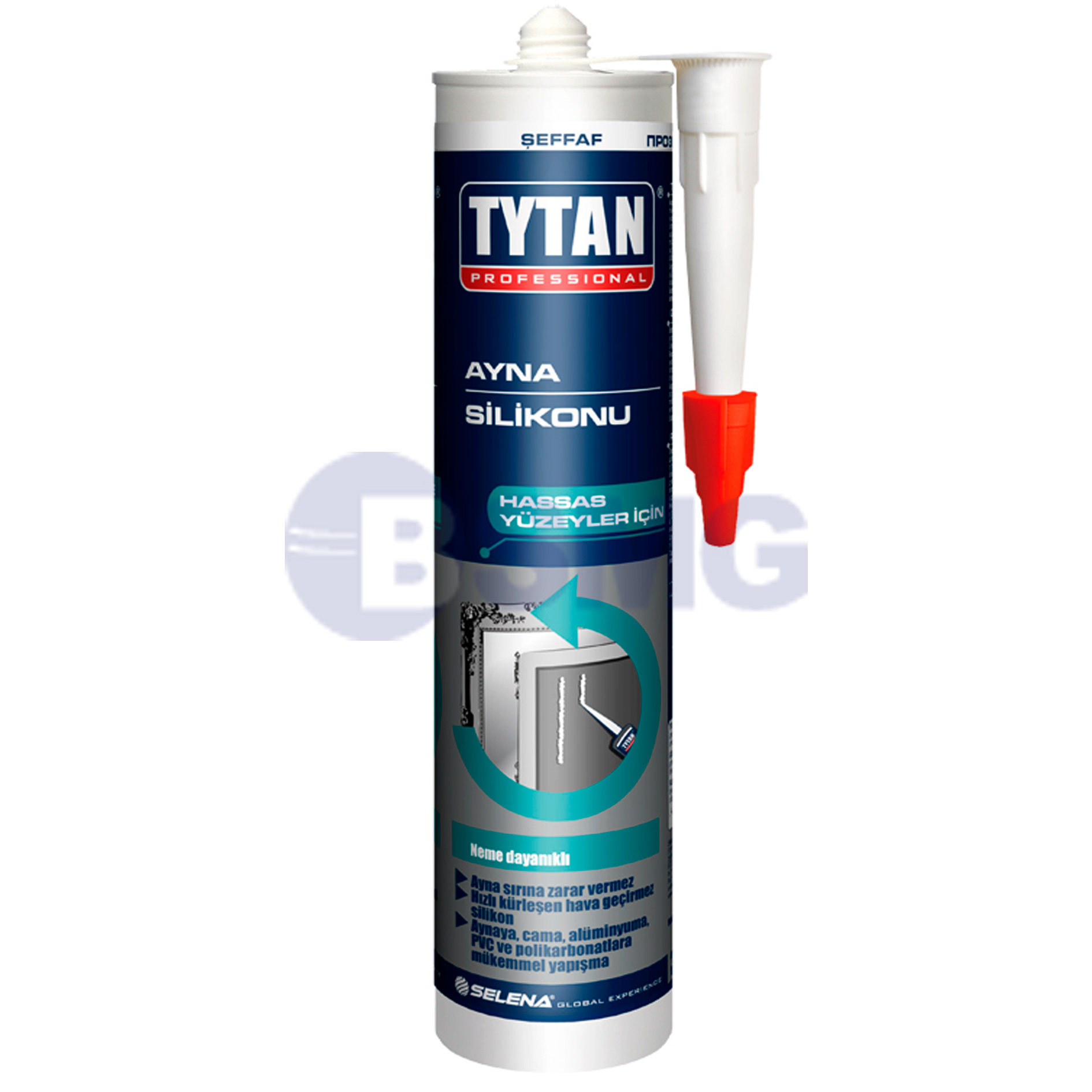 სილიკონი "ტიტანი" სარკის 280 მლ გამჭვირვალე   026165