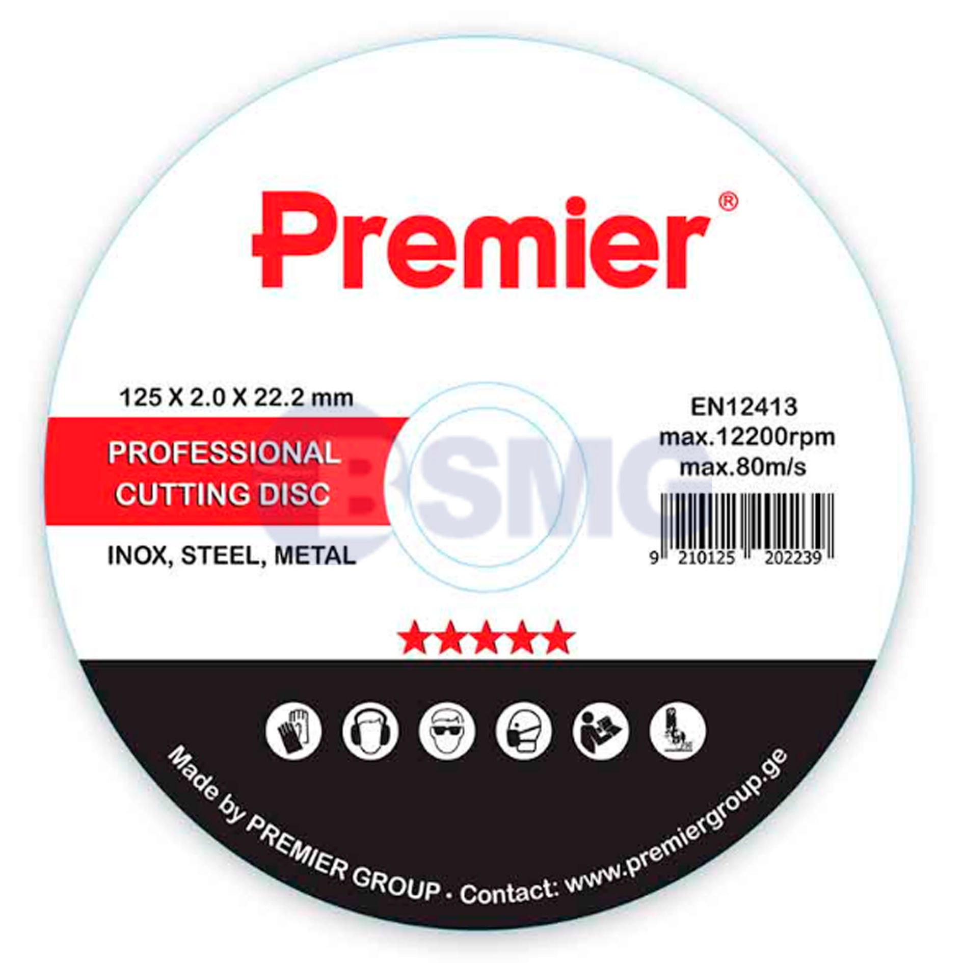 Premier ლითონის საჭრელი დისკი 125 x 2.0 x 22 მმ   026331
