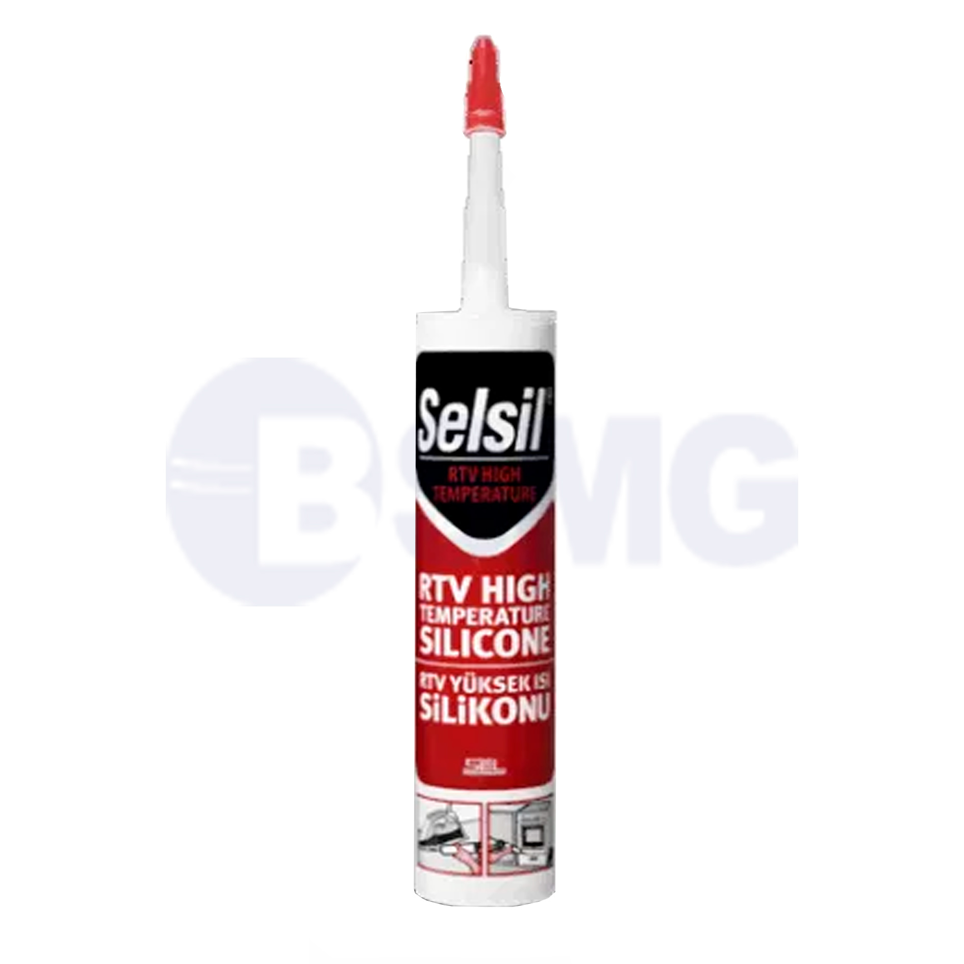 SELSIL SEL2-5206-სილიკონი high temperature red 300ml   021478