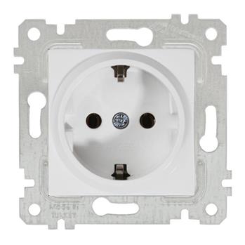 როზეტი დამიწებით თეთრი RITA EARTED SOCKET WHITE   014985