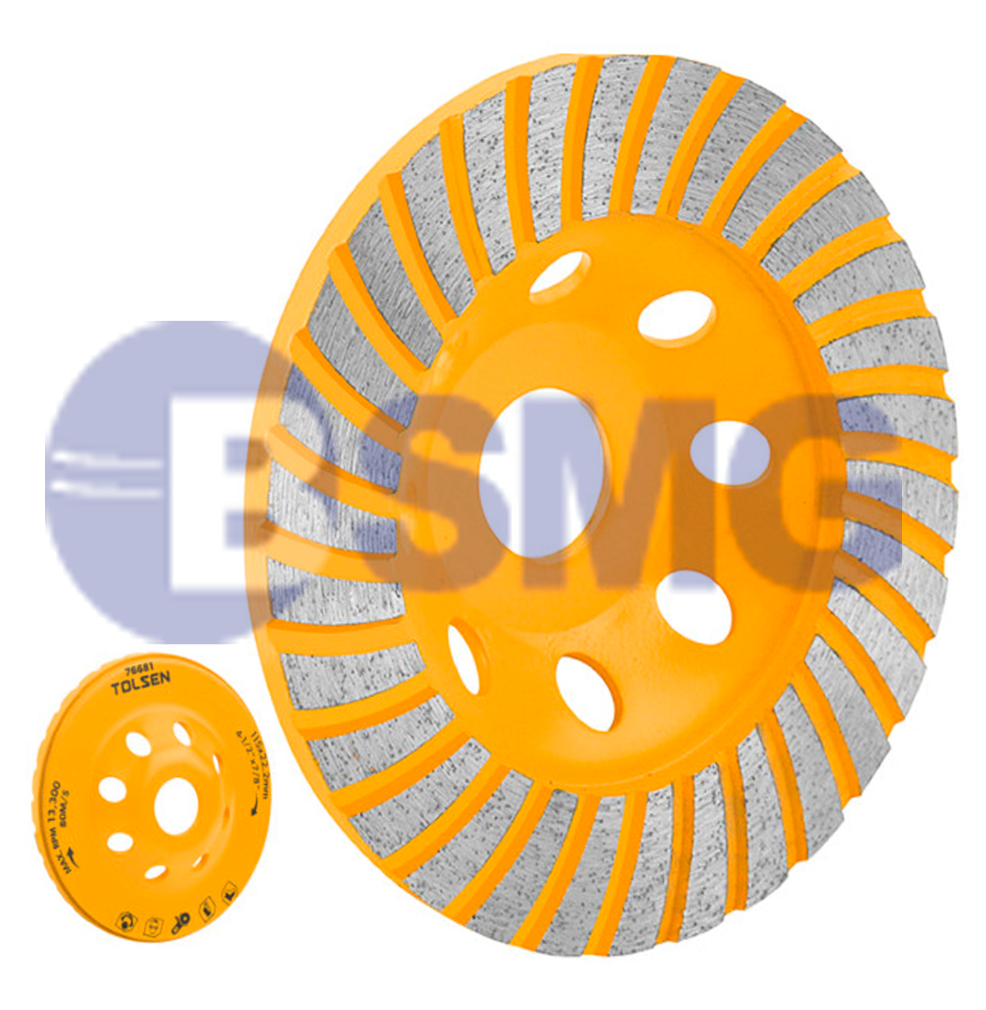 TOL522-76682 ქვის საპრიალებელი მეტალის დისკი 125*22.2  021909