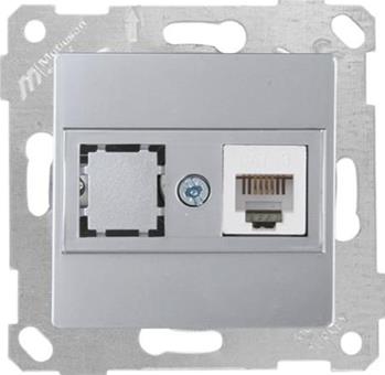 როზეტი ინტერნეტი. ვერც. RITA DATA SOC.1*RJ45W INOX   008953