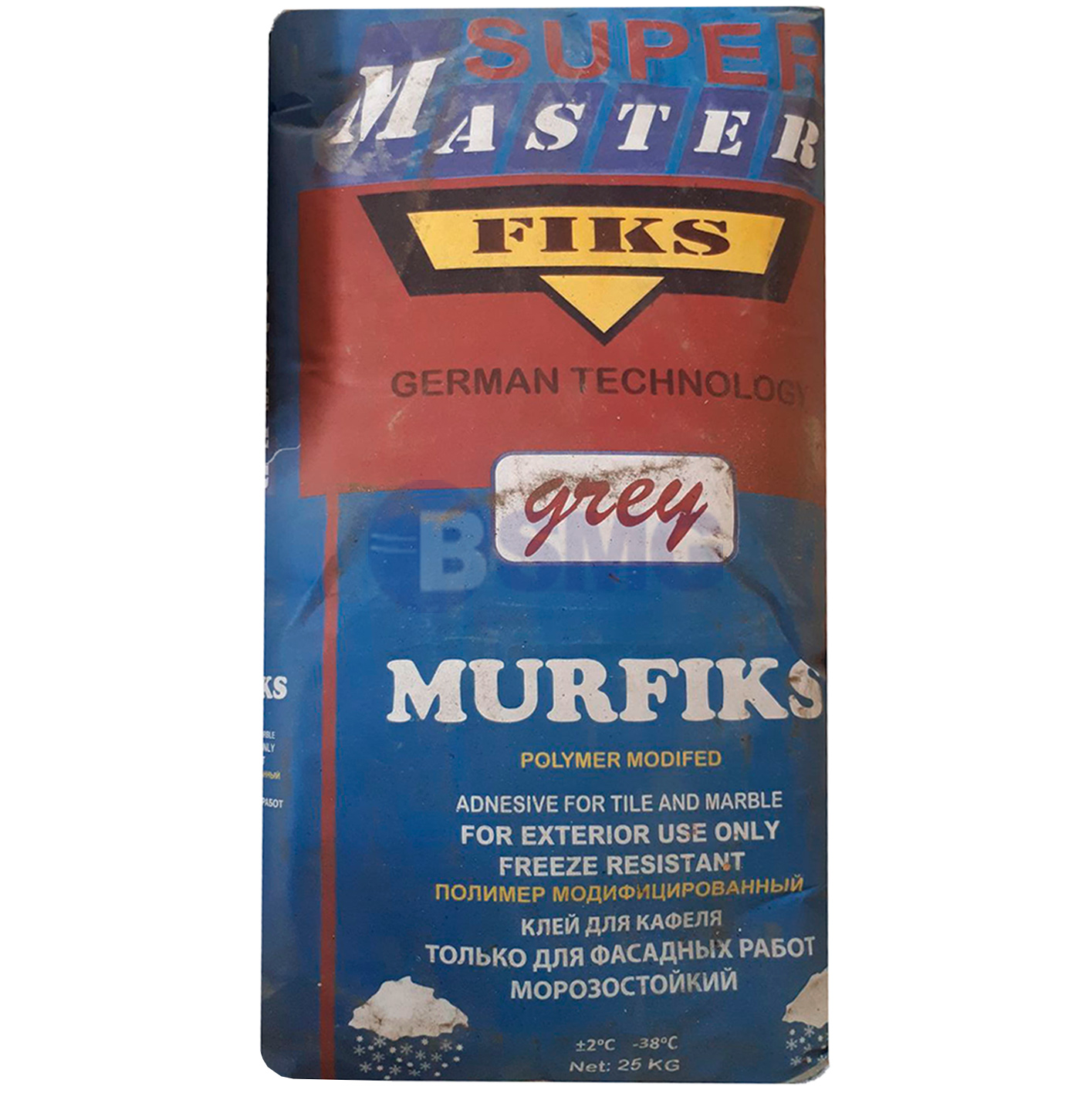 წებო-ცემენტი ყინვაგამძლე 25KG  (SUPER MASTER FIKS)     011912