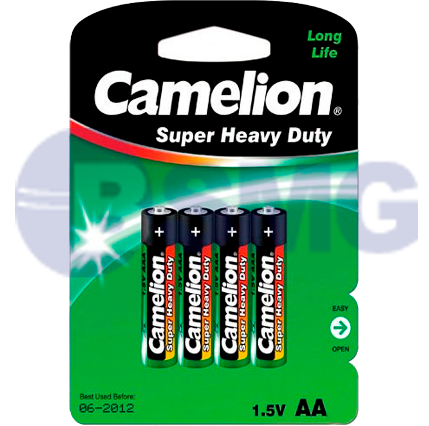 Camelion Super Heavy Duty, მწვანე, AA ზომა, 4ც-შეკ R6CP-BP4G (4260033156303)    012681