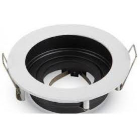 3595-რკინის კორპუსი GU10 მრგვალი თეთრი ფერის  008309