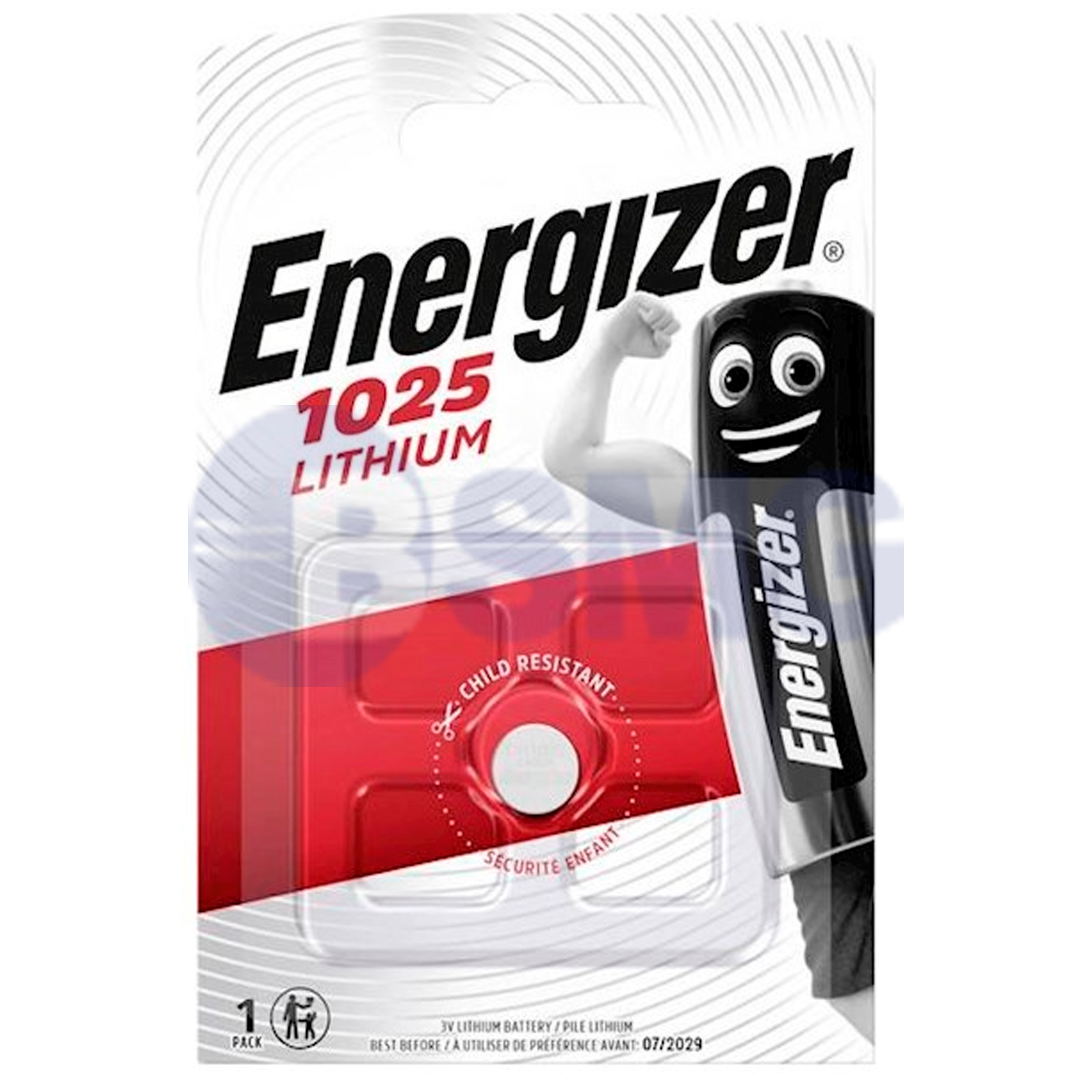 1515 Energizer Lithium CR1025 ლითიუმ ელემენტი-ღილაკი, 1ც შეკრა   023677