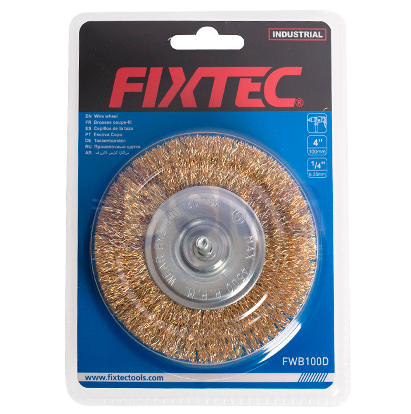 FWB100D რკინის სახეხი მავთული-რბილი დრელზე 4" (მრგვალი და ბრტყელი)  027729