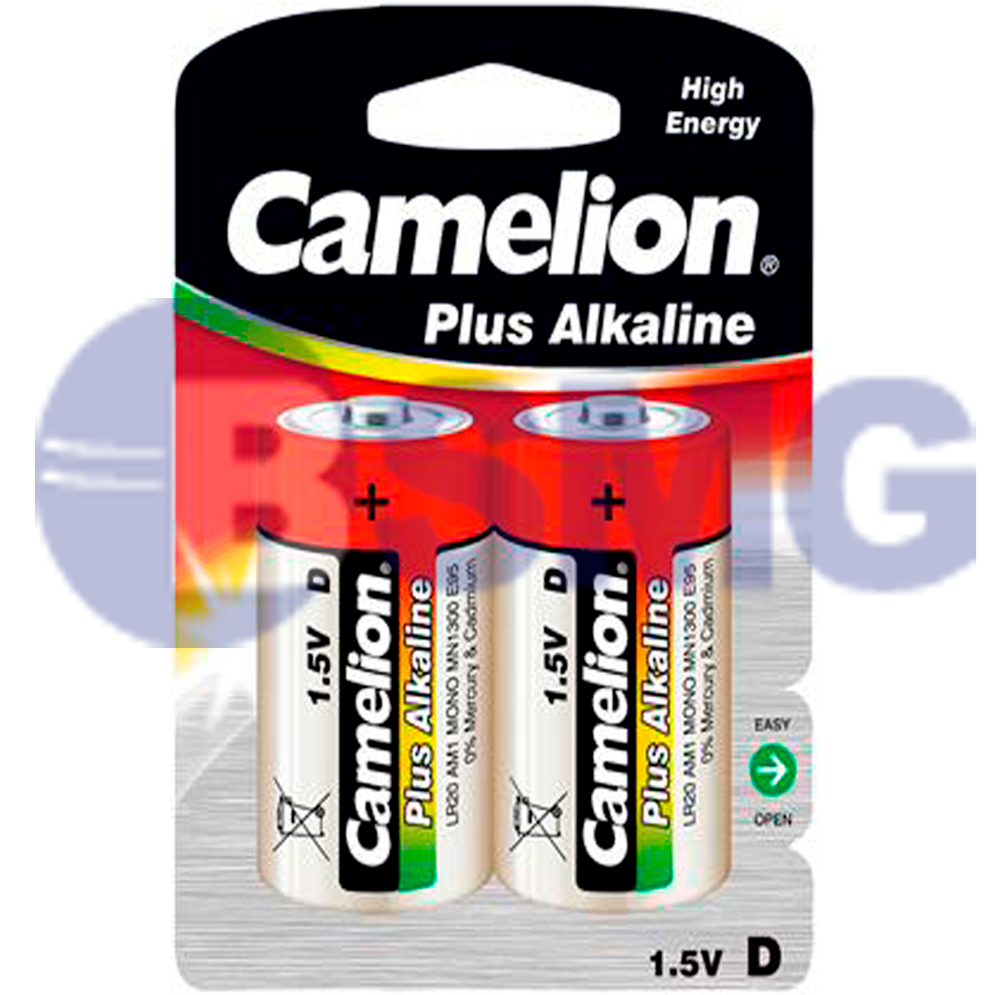 Camelion Alkaline ელემენტი D ზომა, 2ც-შეკვრა, LR20-BP2  014821