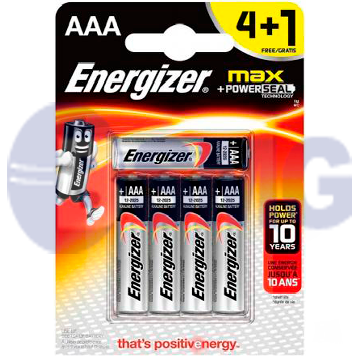 4981 Energizer Alkaline Power AAA ელემენტი, 4+1 LR03 E92 BP5 (E300483602)   012665