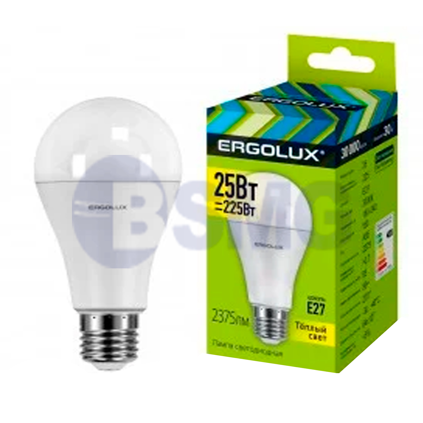 Ergolux LED lamps LED-A65-25W-E27-3K ნათურა ლედ განათებით ეკონომიური 25 ვატი თბილი ნათება E27 ცოკოლზ    022966