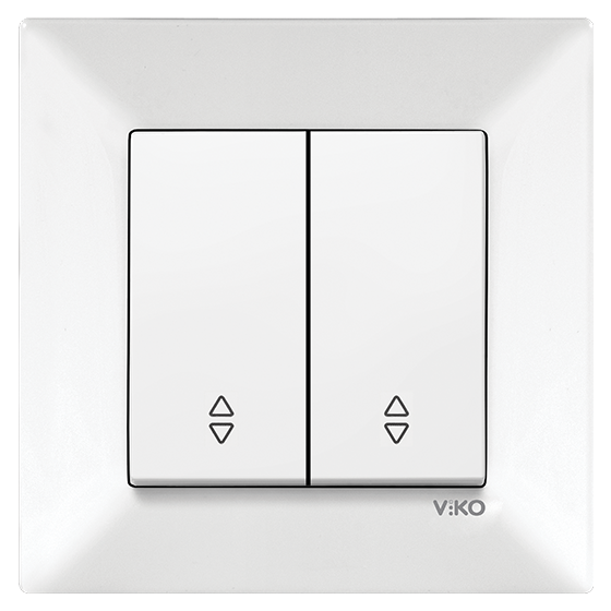 გადამრთველი VIKO MERIDIAN 2-ნი თეთრი რევერსით   004696