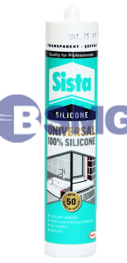 გერმეტიკი"Sista"უნივერსალური სილიკონი 310მლ (ყავისფერი)   002630