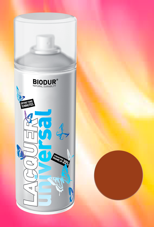 8017 მუქი ყავისფერი 400 ml უნი. სპრეი BIODUR   013154