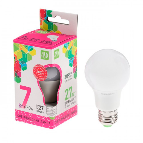 ლედ ა-60-სტდ 7ვტ ე27 6500კ 630ლმ ასდ   021101