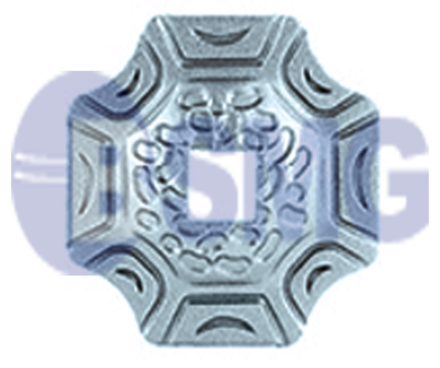 მოაჯირის და კარის აქსესუარი  2*2სმ   010410