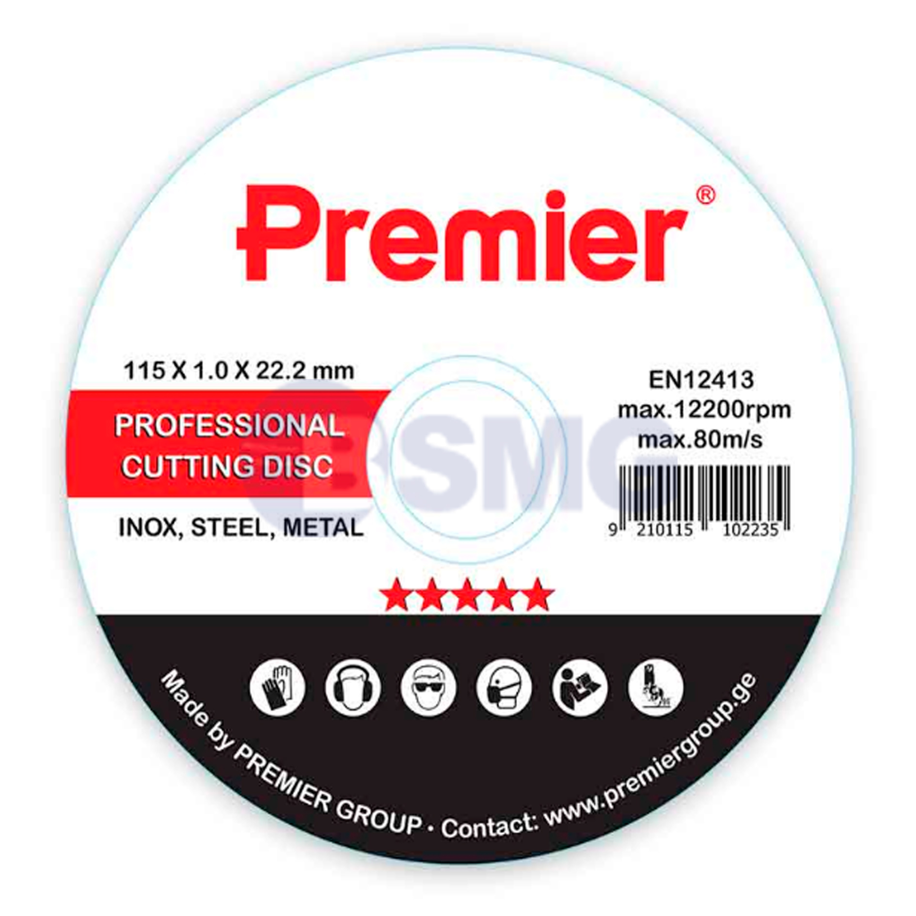 Premier ლითონის საჭრელი დისკი 115 x 1.0 x 22 მმ  026326