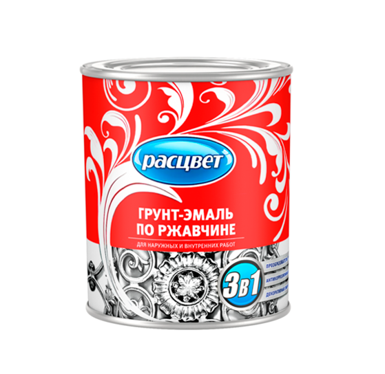 5434 "РАСЦВЕТ"გრუნტი-ემალი ჟანგზე ყვითელი 2,7 კგ   020063