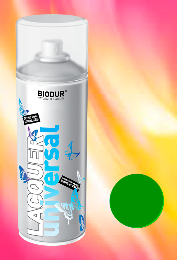 6029 მწვანე 400 ml უნი. სპრეი BIODUR   013149