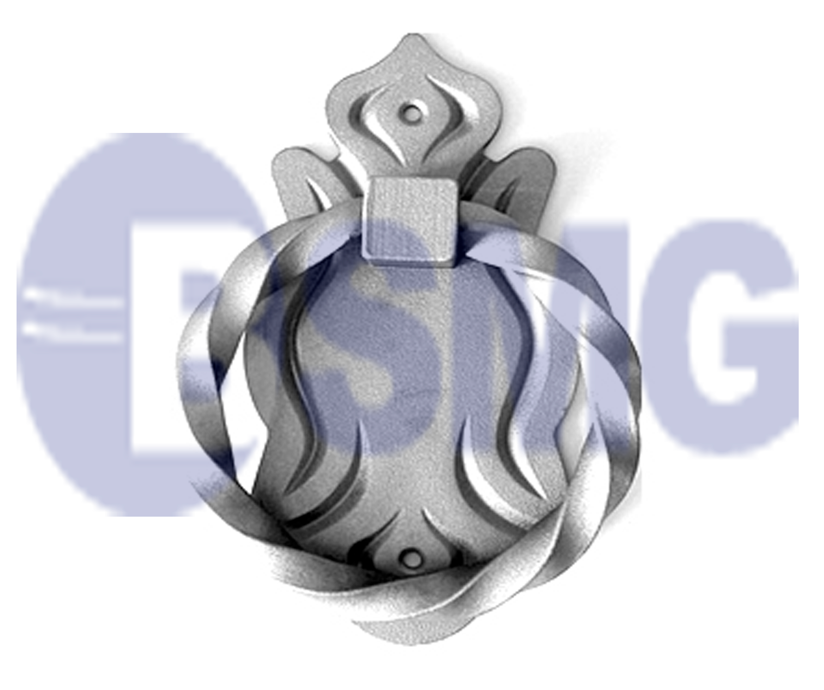 ლითონის კარის სახელური   10*15,7სმ  010543