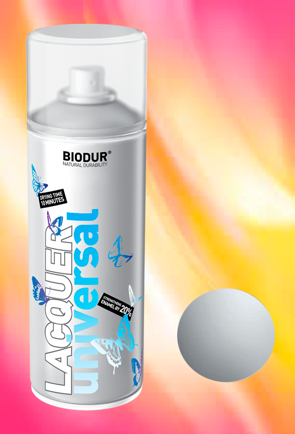 ქრომი ვერცხლისფერი 400 ml სპრეი BIODUR   013163