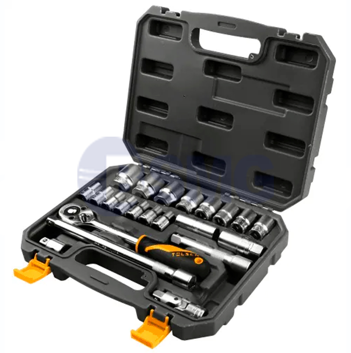 TOL35-15139 ქანჩის გასაღების ნაკრები სათადარიგო პირებით 22ც.-იანი	 006203