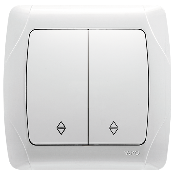 გადამრთველი VIKO CARMEN 2-ნი თეთრი რევერსით   004714