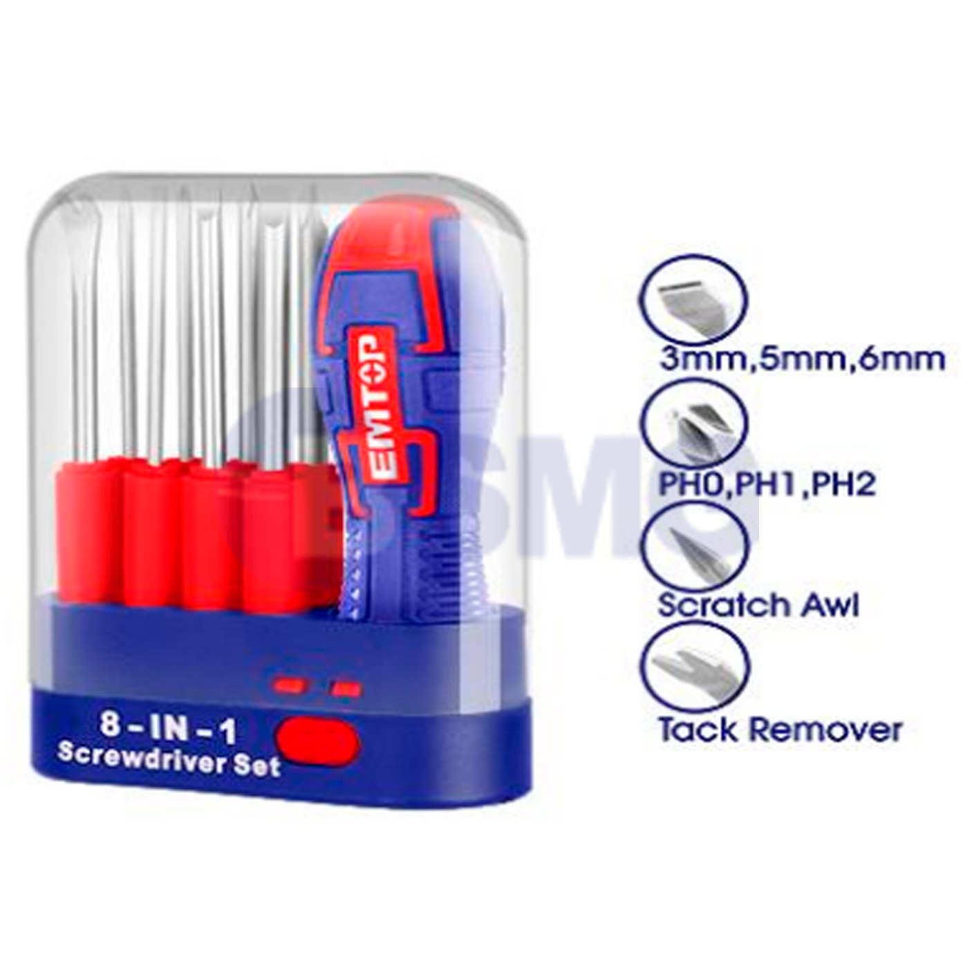 EMTOP სახრახნისი 9 IN 1 ESDRH0902   028153