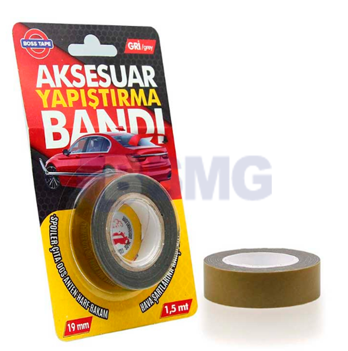 ორმხრივი სკოჩი მანქანის აქსესუარებისთვის 19მმ X 1.5მ      026373