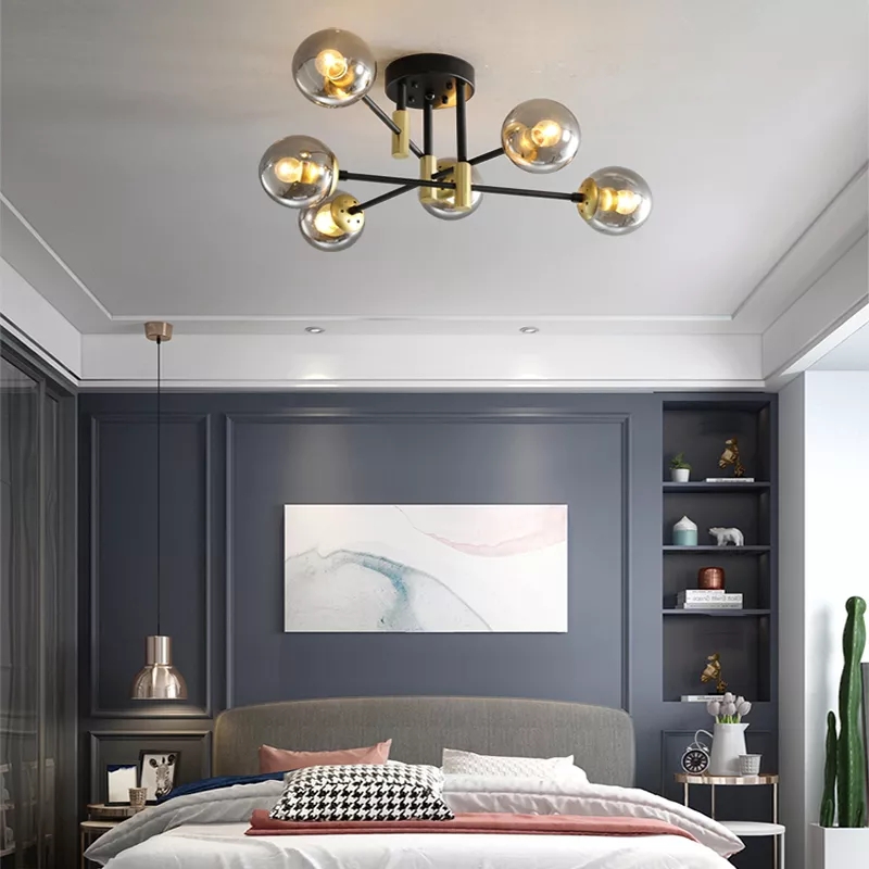 ჭაღი  98001/6 SM შუშით  018680