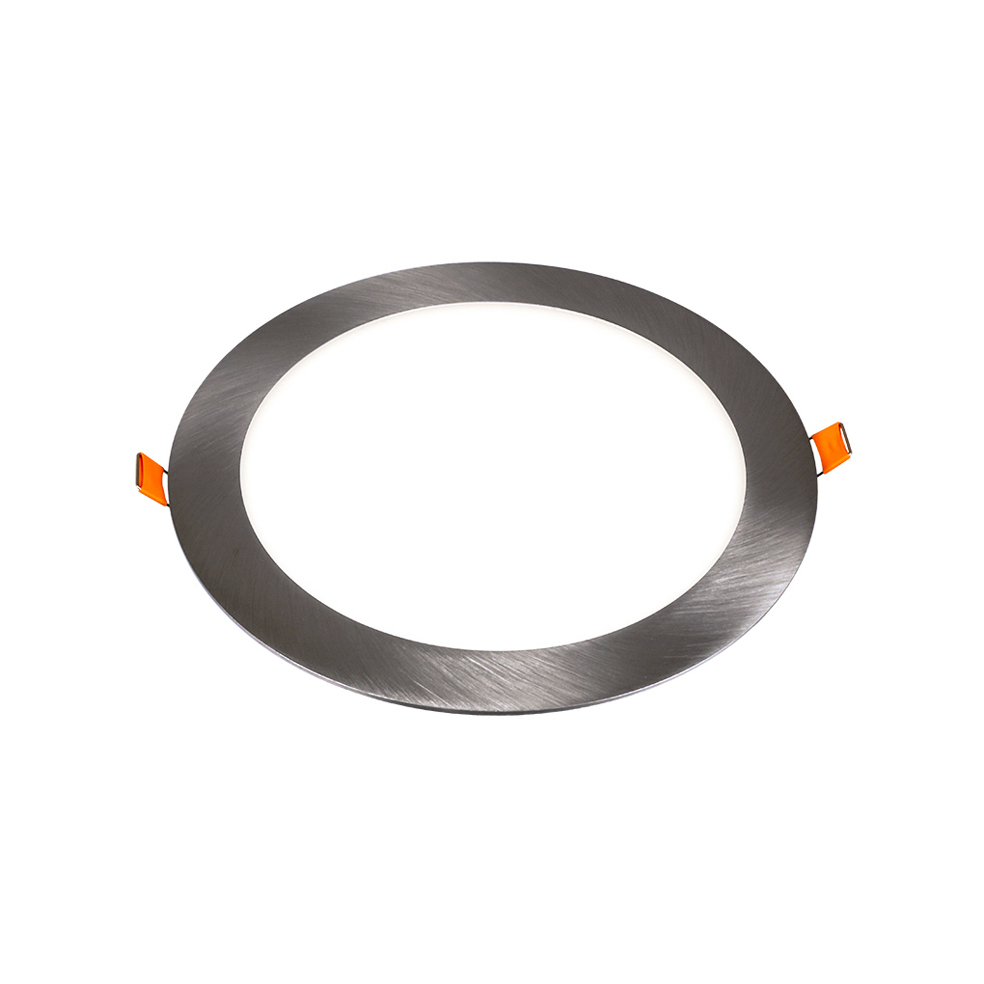 6350-18W SLIM ლედ პანელი ნიკელი მრგვალი 4000K  008686