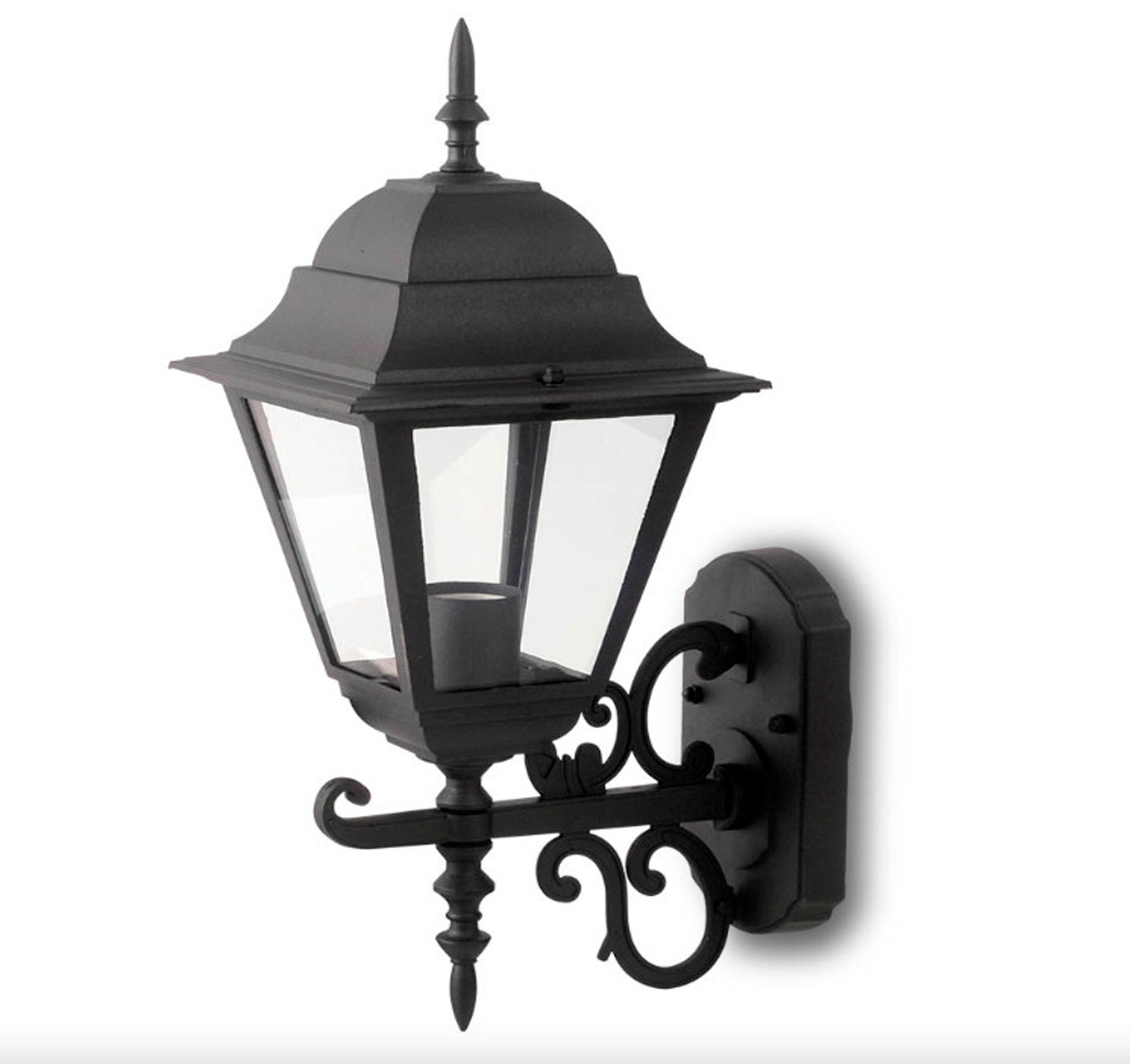 7521-კედლის სანათი ზედა ნათებით  შავი მატოვი ფერი IP44   008705