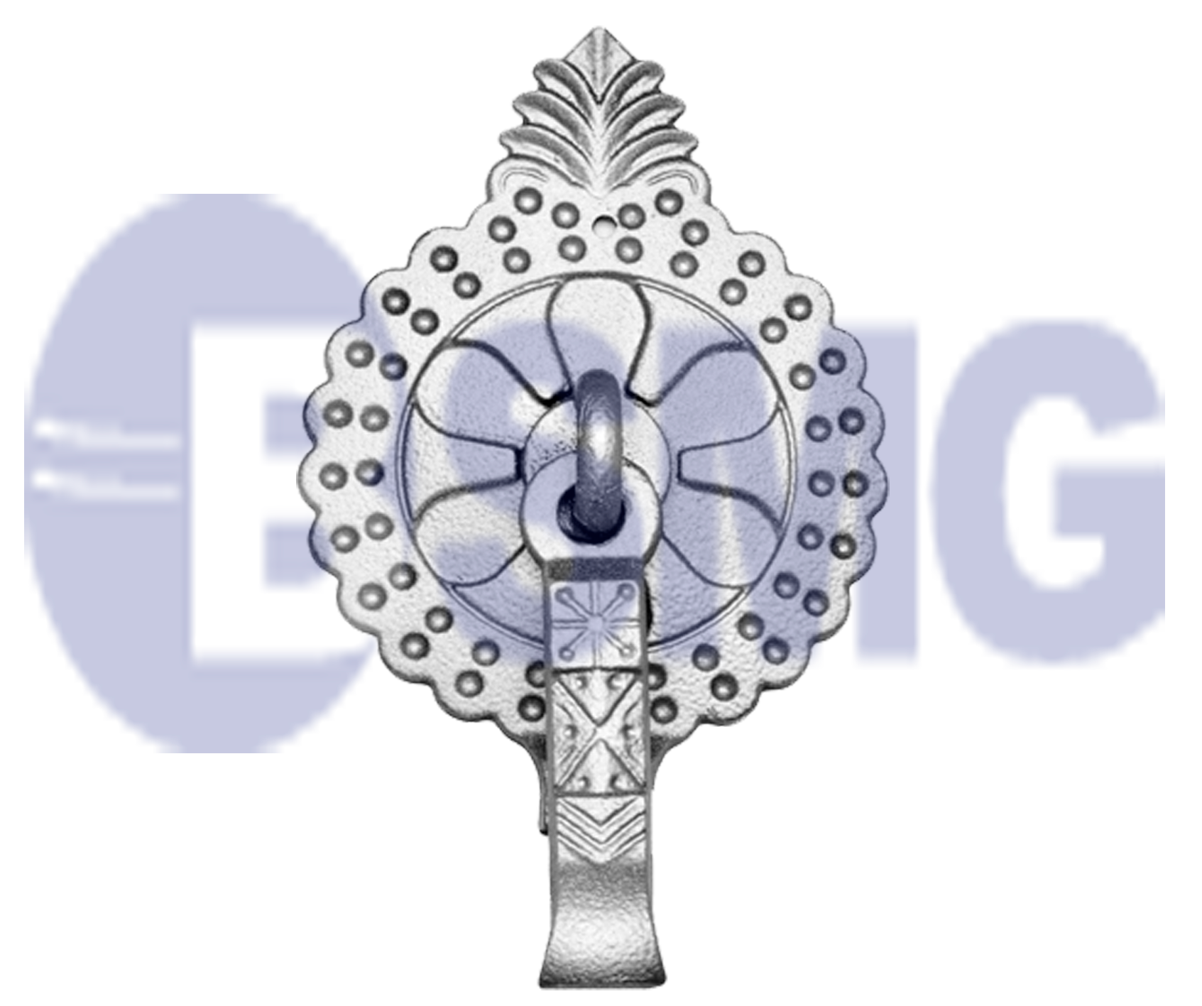 ლითონის  აქსესუარი, ფიგურა  14*20 მმ    013369