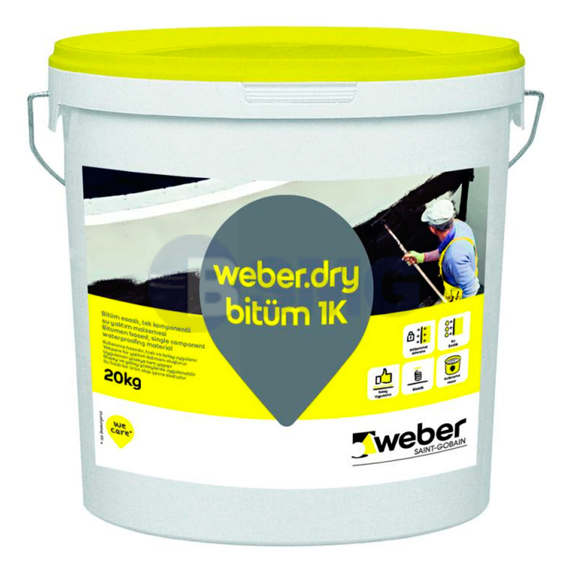 WEBER dry bitum 1k გიდროიზოლაცია 20 კგ   026011