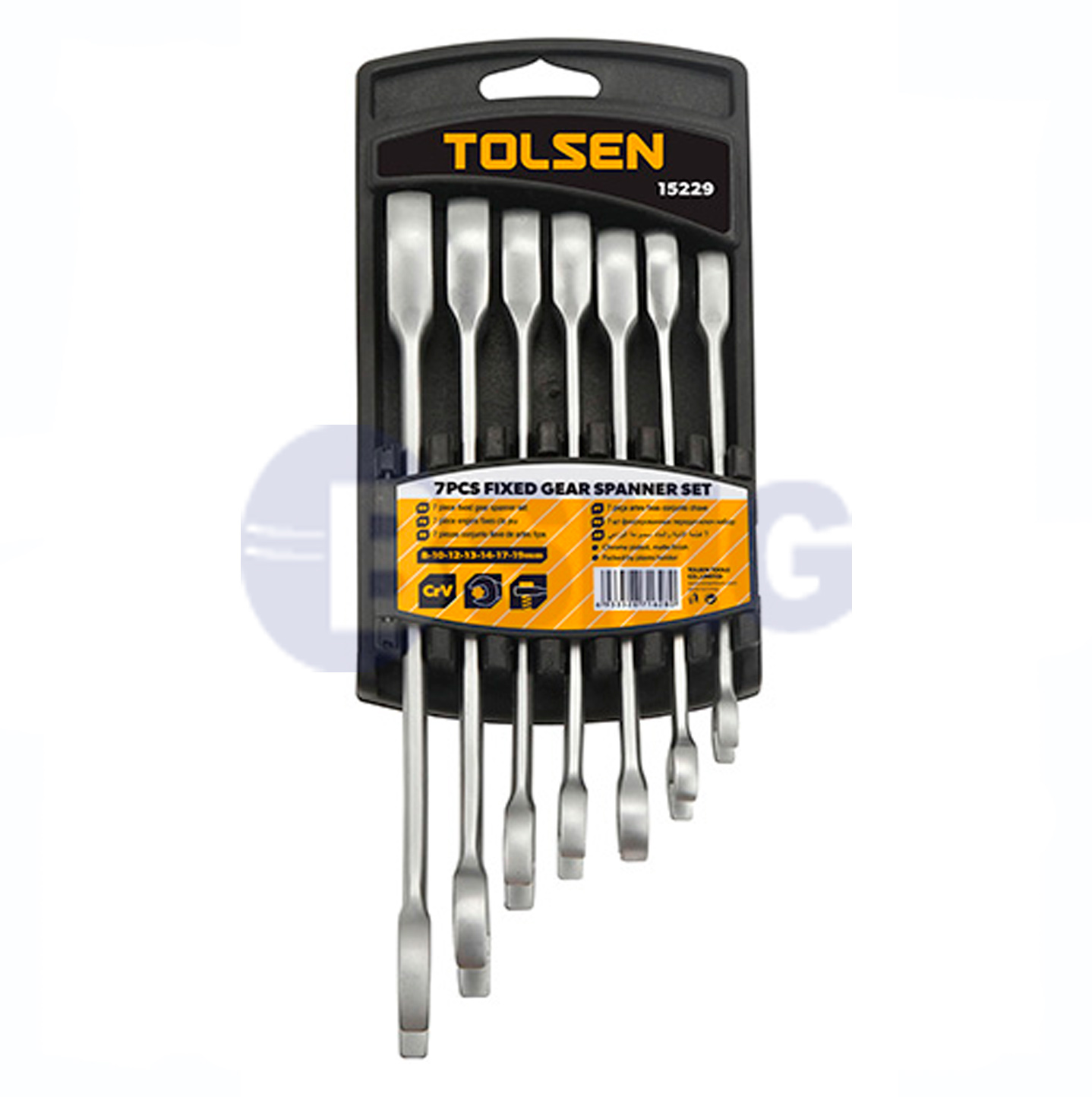 TOL400-15259 ქანჩის გასაღების ნაკრები 7ც-იანი მოძრავი თავით 8-19mm     000628