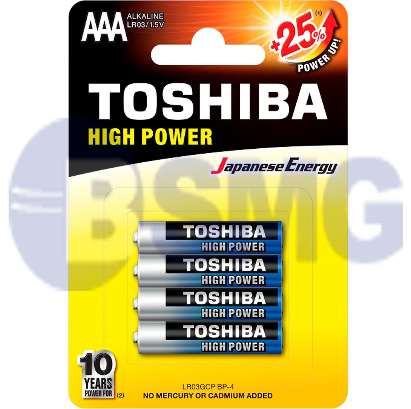 2768 Toshiba Alkaline AAA ელემენტი, 4ც შეკვრა LR03GCNN BP-4T  012659