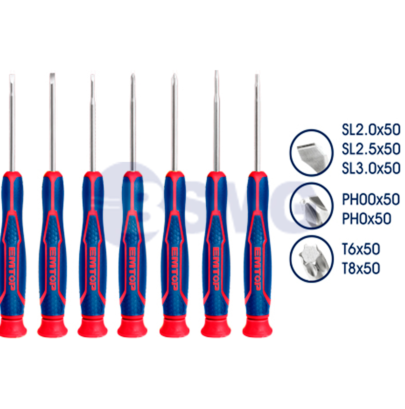 EMTOP სახრახნისების ნაკრები 7ც ESSTP0702   028281