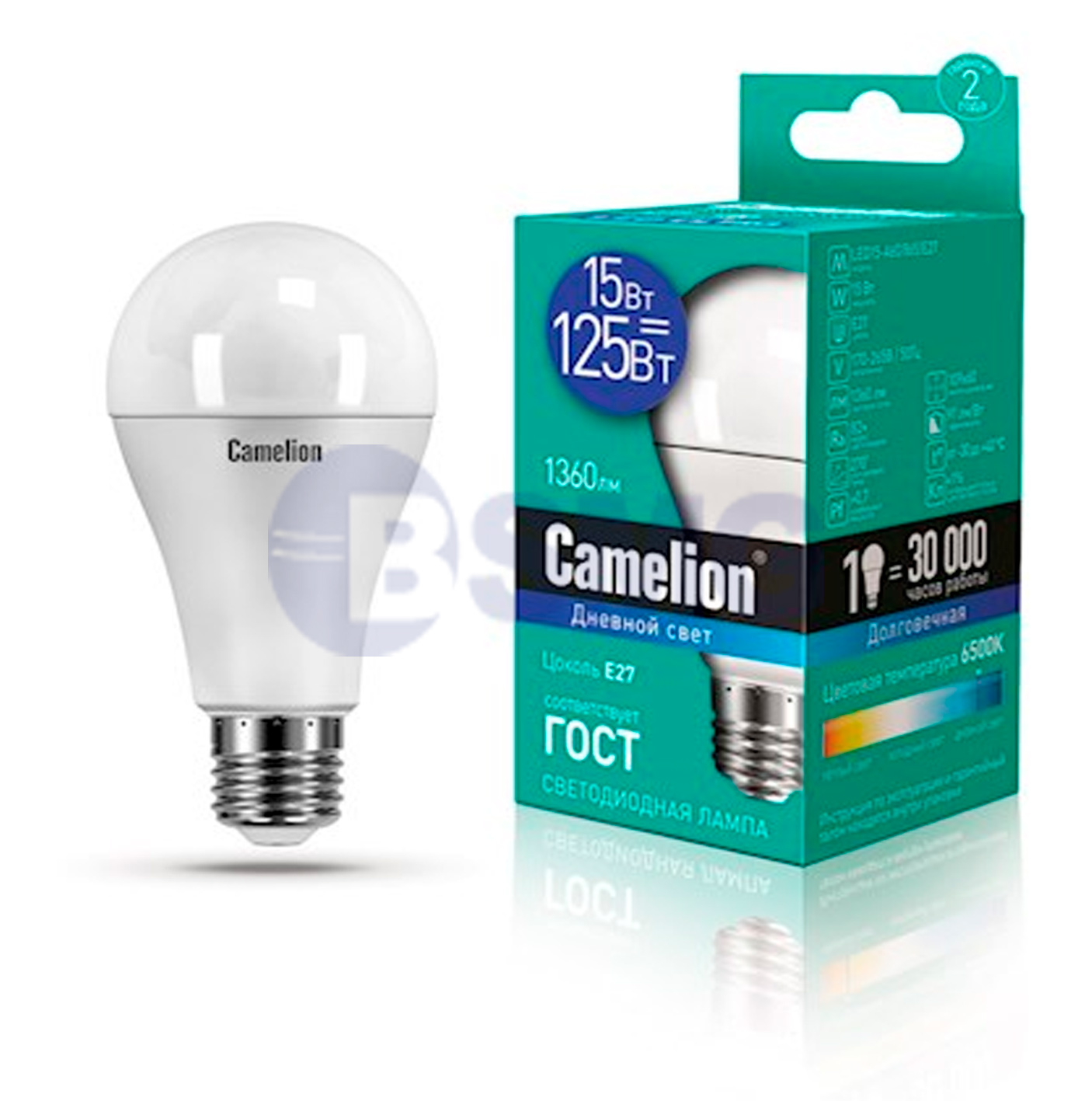 Camelion Led Lamp LED15-A60/865/E27 ნათურა ლედ განათებით ეკონომიური 15 ვატი  016125