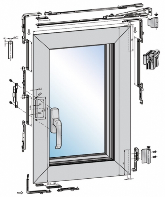ევრო გადმოღების სისტ. მეტალო-პლასმასის 950-1450მმ  000094