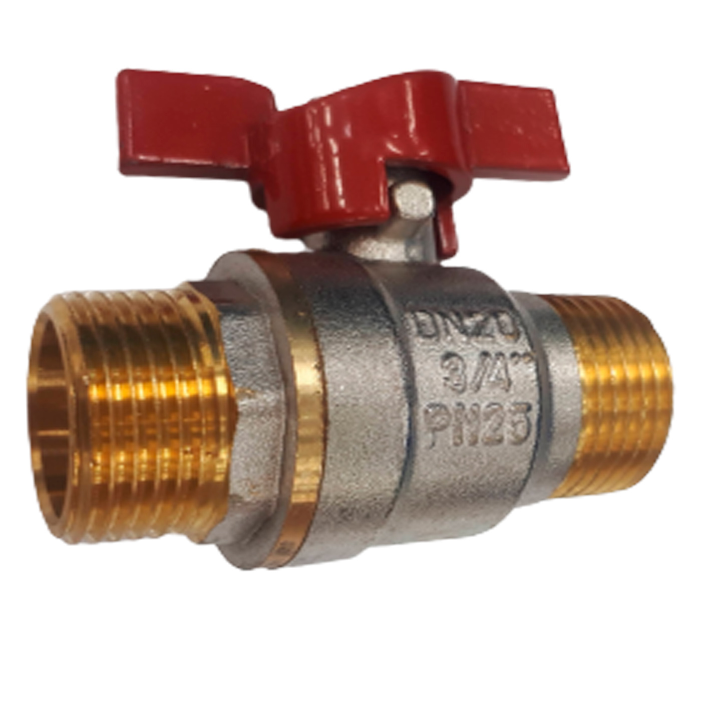 ლითონის ბურთულიანი სარქველი 3/4Fx3/4M	 028481