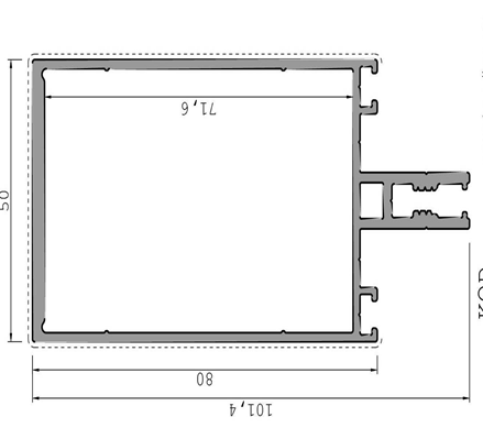ფასადის 80მმ ჩარჩო (ვერცხლი) 006266